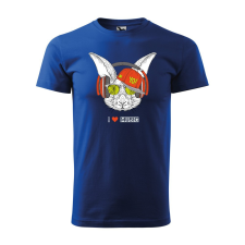 ZSONA DEKOR Póló Zenét hallgató nyúl mintával - Kék XXL méretben egyedi ajándék