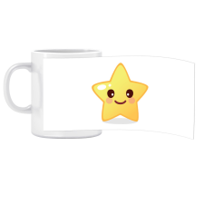 ZSONA DEKOR Porcelán bögre Ovis jellel Csillag mintával bögrék, csészék