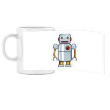 ZSONA DEKOR Porcelán bögre Ovis jellel Robot mintával bögrék, csészék