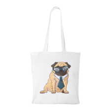 ZSONA DEKOR Pug Dog - Bevásárló táska fehér kézitáska és bőrönd