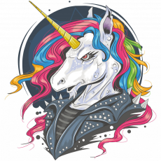 ZSONA DEKOR Punk unicorn - Sport táska fehér