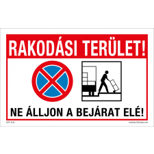ZSONA DEKOR Rakodási terület Alumínium tábla 160x250 mm információs címke
