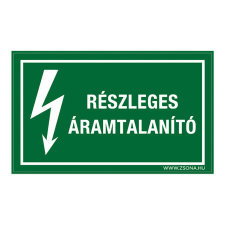 ZSONA DEKOR Részleges áramtalanító Műanyag tábla 160x250 mm információs címke