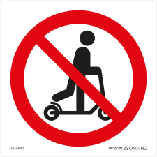ZSONA DEKOR Rollerezni tilos! Műanyag tábla 100x100 mm információs címke