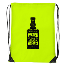 ZSONA DEKOR Save water drink whiskey - Sport táska sárga