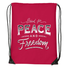 ZSONA DEKOR Stand for peace - Sport táska piros kézitáska és bőrönd