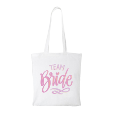 ZSONA DEKOR Team bride pink - Bevásárló táska fehér