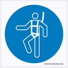ZSONA DEKOR Testhevederzet használata kötelező! Műanyag tábla 100x100 mm információs címke