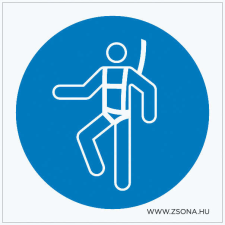 ZSONA DEKOR Testhevederzet használata kötelező! Öntapadós matrica 100x100 mm információs címke