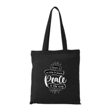 ZSONA DEKOR There is no way to peace - Bevásárló táska fekete