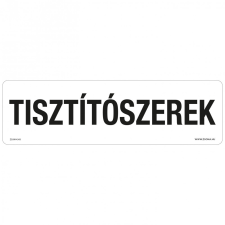 ZSONA DEKOR Tisztítószerek Műanyag tábla 250x80 mm információs címke