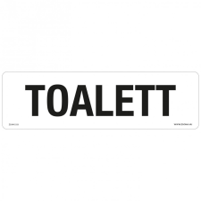 ZSONA DEKOR Toalett Műanyag tábla 250x80 mm információs címke