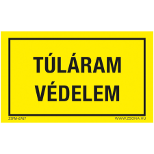 ZSONA DEKOR Túláram védelem Műanyag tábla 250x160 mm információs címke