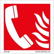 ZSONA DEKOR Tűzbejelentő telefon Öntapadós matrica 200x200 mm információs címke