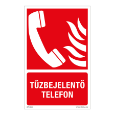 ZSONA DEKOR Tűzbejelentő telefon Utánvilágító öntapadós matrica 160x250 mm információs címke