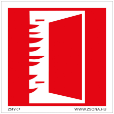ZSONA DEKOR Tűzgátló ajtó zárva tartandó Öntapadós matrica 100x100 mm információs címke
