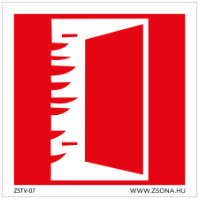 ZSONA DEKOR Tűzgátló ajtó zárva tartandó Öntapadós matrica 200x200 mm információs címke