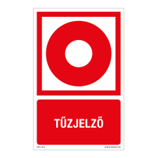 ZSONA DEKOR Tűzjelző Alumínium tábla 100x160 mm információs címke