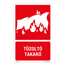 ZSONA DEKOR Tűzoltó takaró Alumínium tábla 160x250 mm információs címke