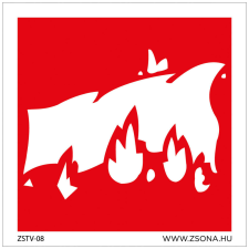 ZSONA DEKOR Tűzoltó takaró Öntapadós matrica 100x100 mm információs címke