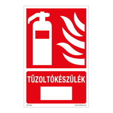 ZSONA DEKOR Tűzoltókészülék Utánvilágító műanyag tábla 160x250 mm információs címke