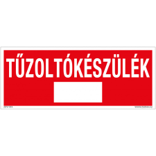 ZSONA DEKOR Tűzoltókészülék Utánvilágító öntapadós matrica 250x100 mm információs címke