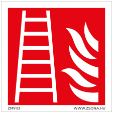 ZSONA DEKOR Tűzoltólétra Műanyag tábla 150x150 mm információs címke