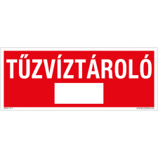 ZSONA DEKOR Tűzvíztároló Műanyag tábla 250x100 mm információs címke