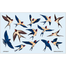 ZSONA DEKOR Vasalható állatos-fecskék matrica csomag ajándéktárgy