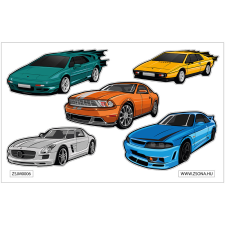 ZSONA DEKOR Vasalható jármű matrica csomag V6 ajándéktárgy