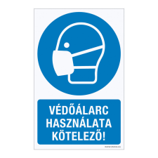 ZSONA DEKOR Védőálarc használata kötelező! Alumínium tábla 100x160 mm információs címke