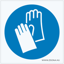 ZSONA DEKOR Védőkesztyű használata kötelező! Öntapadós matrica 100x100 mm információs címke