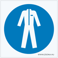 ZSONA DEKOR Védőruházat használata kötelező! Öntapadós matrica 100x100 mm információs címke
