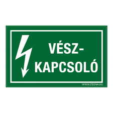 ZSONA DEKOR Vész-kapcsoló Öntapadós matrica csomag 100x60 mm 5db/csomag információs címke