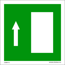ZSONA DEKOR Vészkijárat fölfelé Utánvilágító öntapadós matrica 200x200 mm információs címke
