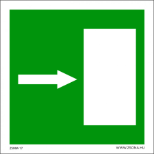 ZSONA DEKOR Vészkijárat jobbra Utánvilágító öntapadós matrica 100x100 mm információs címke