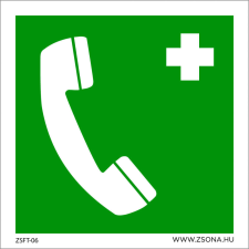 ZSONA DEKOR Vésztelefon Öntapadós matrica 100x100 mm információs címke