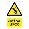 ZSONA DEKOR Vigyázat! Lépcső! Öntapadós matrica 160x250 mm