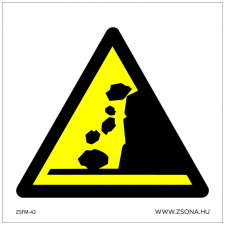 ZSONA DEKOR Vigyázat! Omlásveszély! Öntapadós matrica 200x200 mm információs címke
