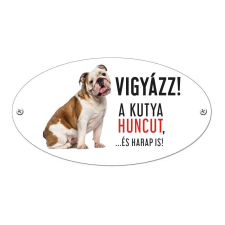 ZSONA DEKOR Vigyázz a kutya harap tábla műanyagból Angol BULLDOG kutyafelszerelés