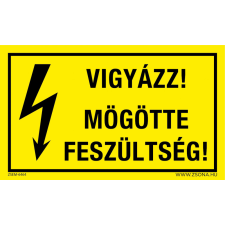ZSONA DEKOR Vigyázz! Mögötte feszültség! Öntapadós matrica csomag 100x60 mm 5db/csomag információs címke