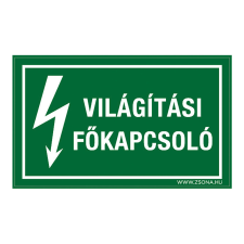 ZSONA DEKOR Világítási főkapcsoló Öntapadós matrica 160x100 mm információs címke