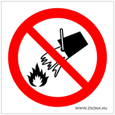 ZSONA DEKOR Vízzel oltani tilos! Öntapadós matrica 100x100 mm információs címke