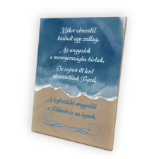 Zsona Dekorációs fa tábla 15x20 cm - Mikor elmentél kialudt egy csillag ajándéktárgy