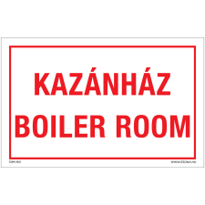 Zsona Kazánház Műanyag tábla 250x160 mm információs címke