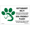 Zsona Kutyabarát hely Műanyag tábla 250x160 mm