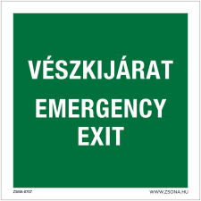 Zsona Vészkijárat Öntapadós matrica 160x100 mm információs címke
