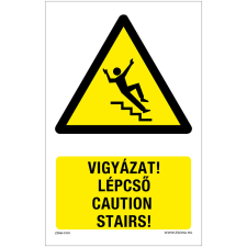 Zsona Vigyázz lépcső Alumínium tábla 100x160 mm információs címke