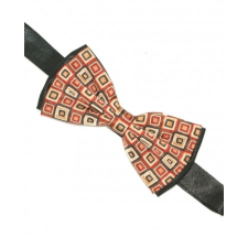  Zsorzsett szatén csokornyakkendő - Fekete-kockás nyakkendő