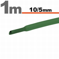  Zsugorcső 10mm/5mm zöld villanyszerelés